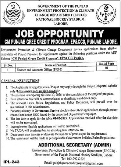 Environment Protection Climate Change EPCDD Apply Jobs 2025