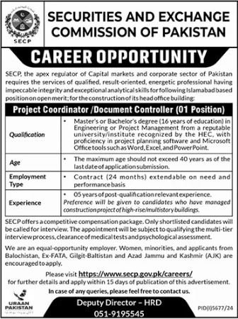 SECP Islamabad Jobs 2025 