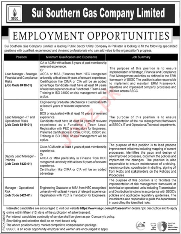 SSGCL Karachi Apply Jobs 2025